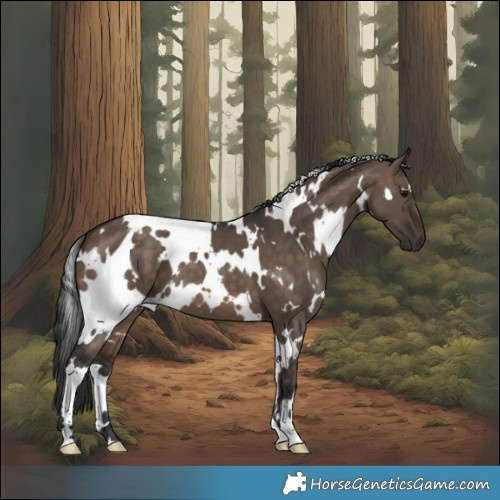 Horse Color:White Spotted Brown Dun
