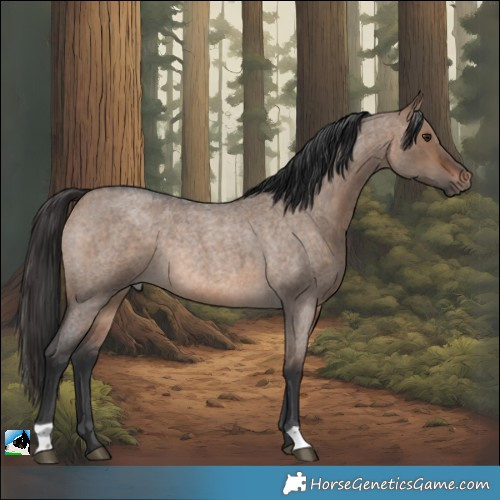 Horse Color:Brown Roan Dun Rabicano 