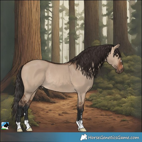 Horse Color:Brown Dun Rabicano