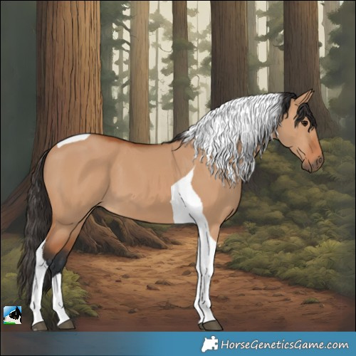 Horse Color:Bay Dun Tobiano 
