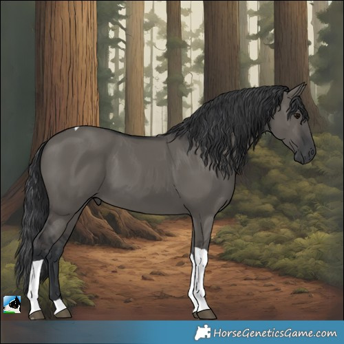 Horse Color:Grullo Tobiano 