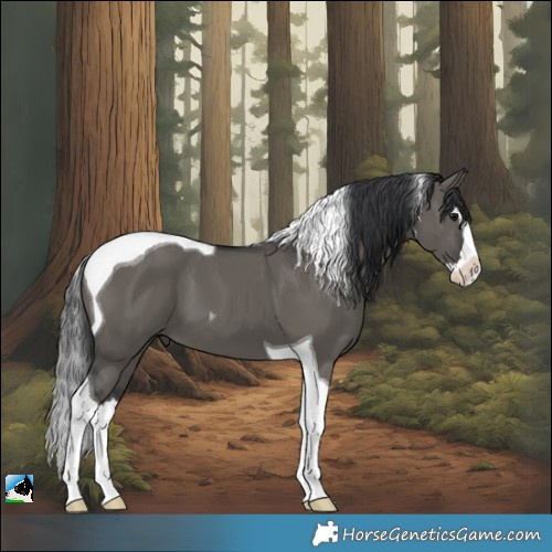 Horse Color:Grullo Splash Tobiano