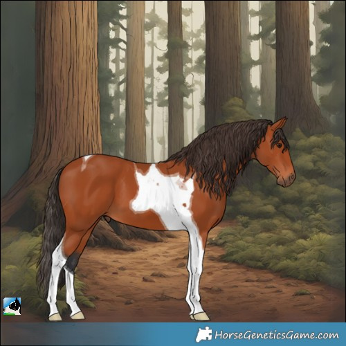 Horse Color:Bay Tobiano 