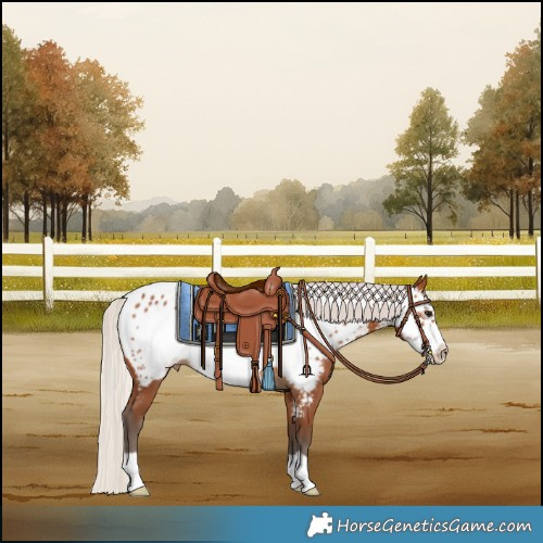 Horse Color:Silver Bay Frame Near Leopard 