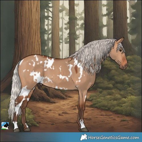 Horse Color:White Spotted Silver Bay Dun 