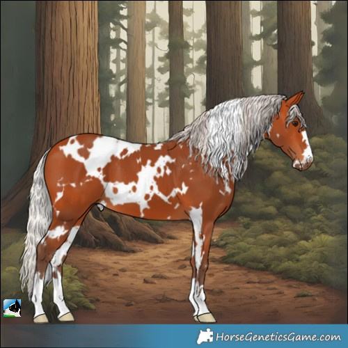 Horse Color:White Spotted Silver Bay