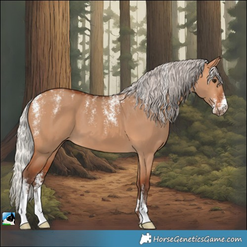Horse Color:Powder White Silver Bay Dun