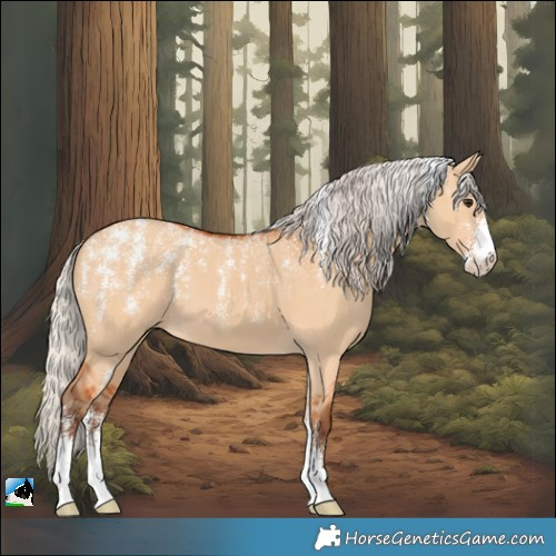 Horse Color:Powder White Silver Bay Dun