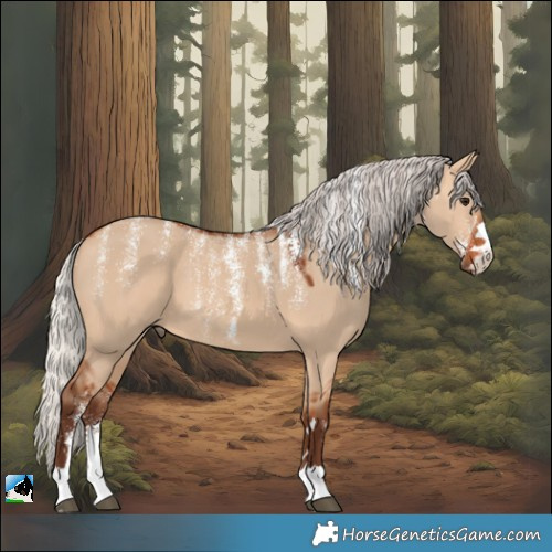 Horse Color:Powder White Silver Bay Dun 