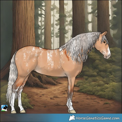 Horse Color:Powder White Silver Bay Dun 