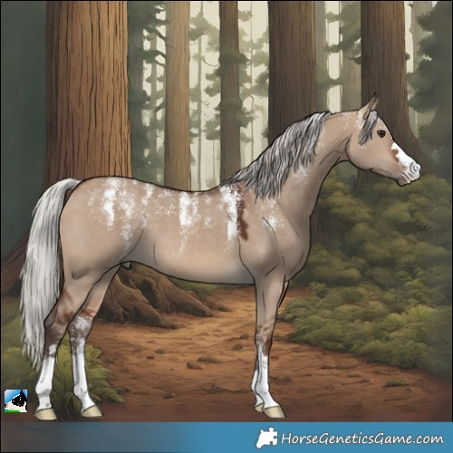 Horse Color:Powder White Silver Bay Dun