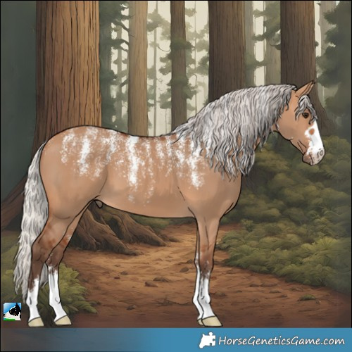 Horse Color:Powder White Silver Bay Dun