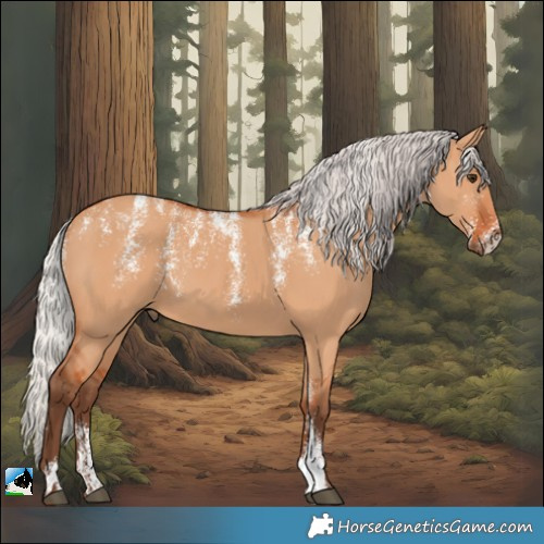 Horse Color:Powder White Silver Bay Dun