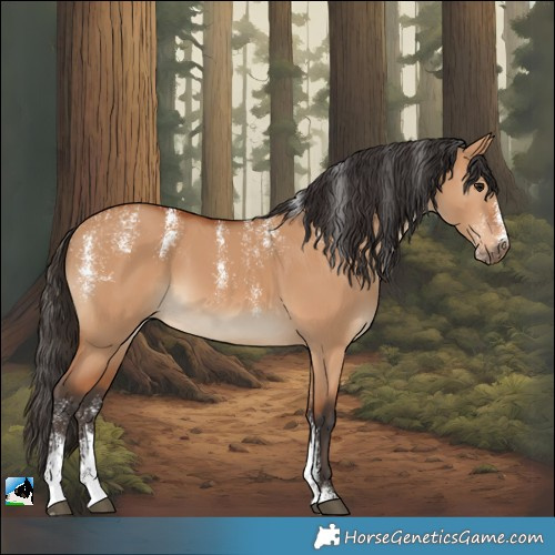 Horse Color:Powder White Bay Dun