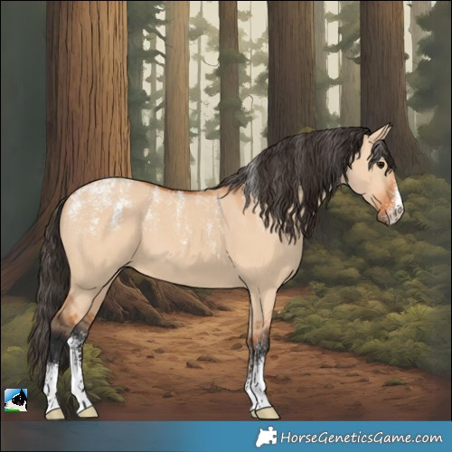 Horse Color:Powder White Bay Dun