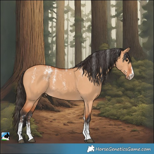 Horse Color:Powder White Bay Dun