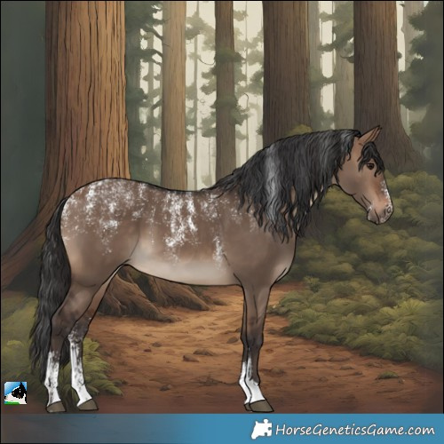 Horse Color:Powder White Brown Dun