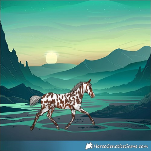 Horse Color:Silver Bay Splash Appaloosa 
