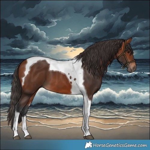 Horse Color:Bay Tobiano