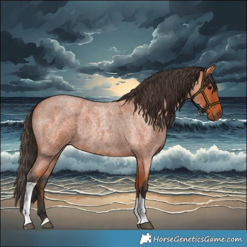 Horse Color:Bay Roan Tobiano 