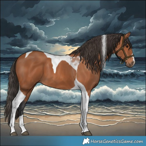 Horse Color:Bay Tobiano