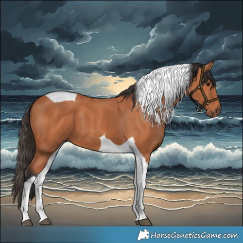 Horse Color:Bay Tobiano 