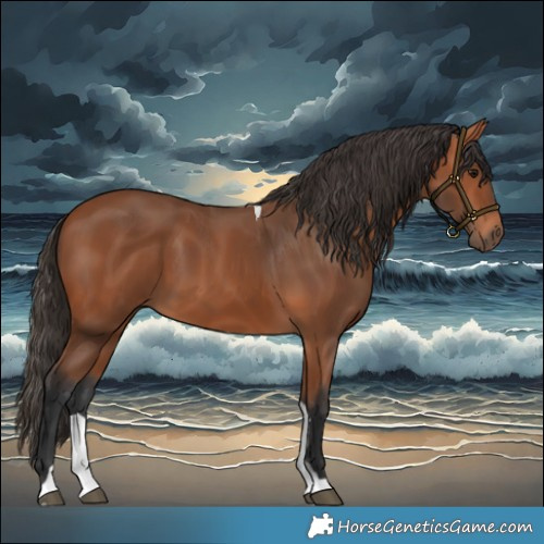 Horse Color:Bay Tobiano