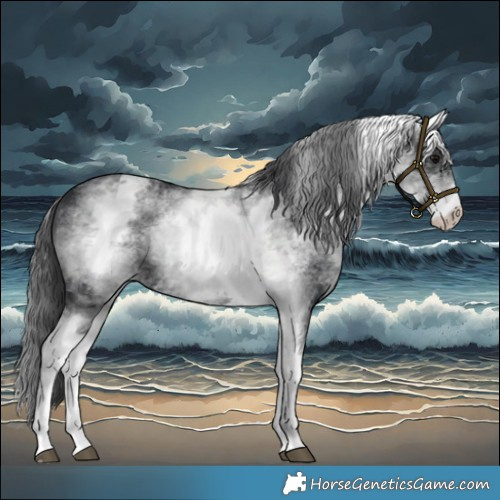 Horse Color:White Spotted Black