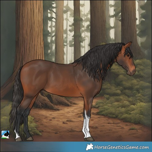 Horse Color:Bay Tobiano 