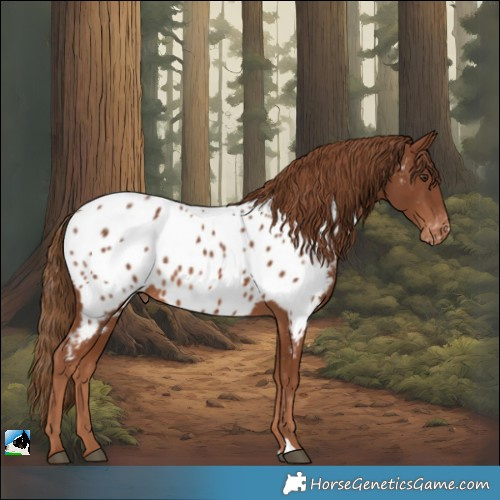 Horse Color:Chestnut Near Leopard