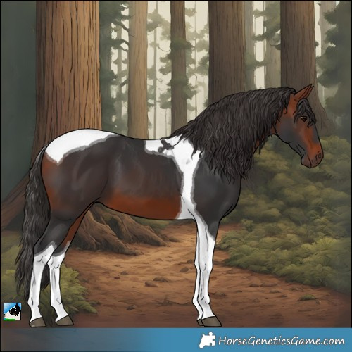Horse Color:Bay Tobiano