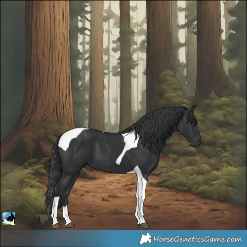 Horse Color:Black Tobiano 
