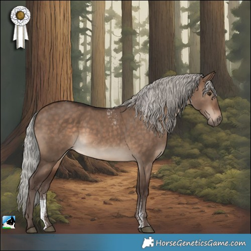 Horse Color:Powder White Silver Brown Dun