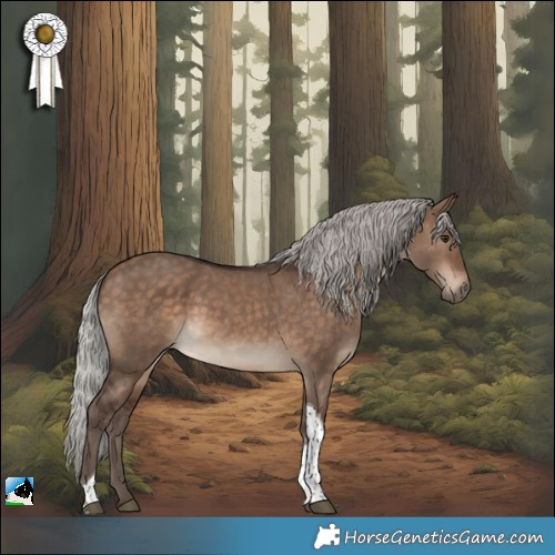 Horse Color:Silver Brown Dun Tobiano