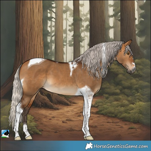 Horse Color:Gray Silver Bay Dun Tobiano