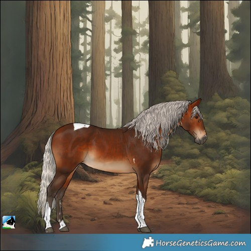 Horse Color:Gray Silver Bay Tobiano 