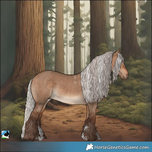 Horse Color:Powder White Silver Bay Dun