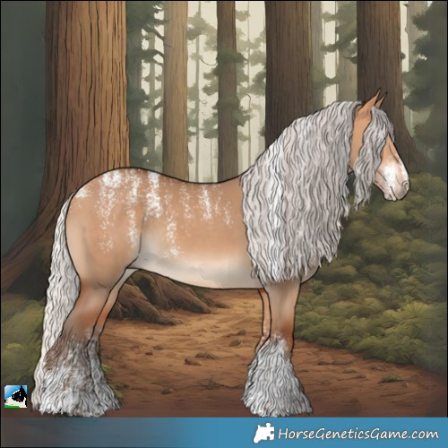 Horse Color:Powder White Silver Bay Dun