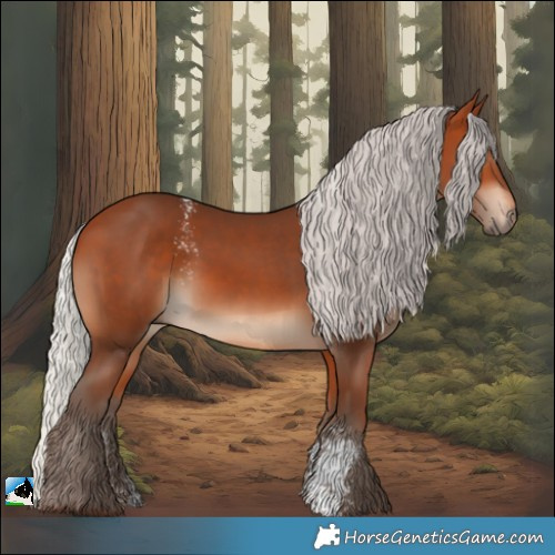 Horse Color:Powder White Silver Bay 