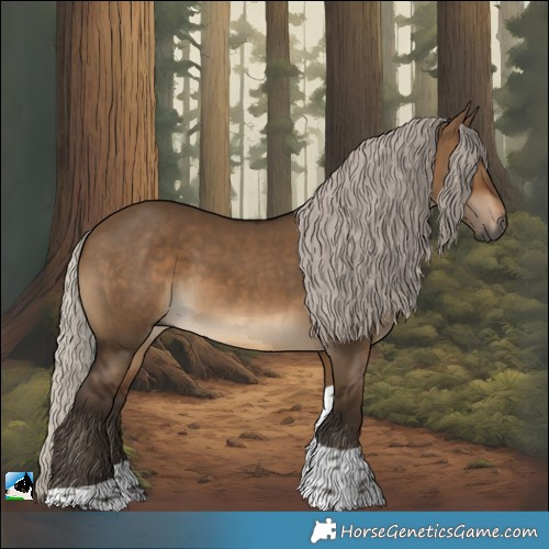 Horse Color:Gray Silver Bay Dun Tobiano 