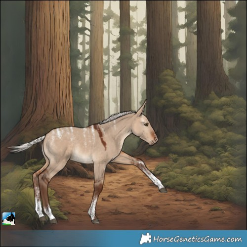 Horse Color:Powder White Silver Bay Dun 