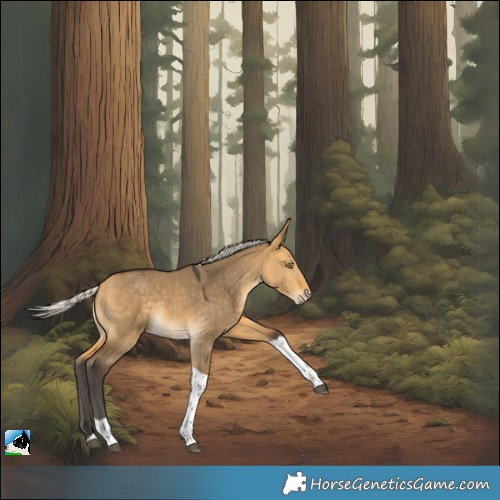 Horse Color:Silver Buckskin Dun Tobiano 