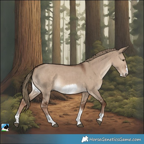 Horse Color:Liver Red Dun Tobiano Frame