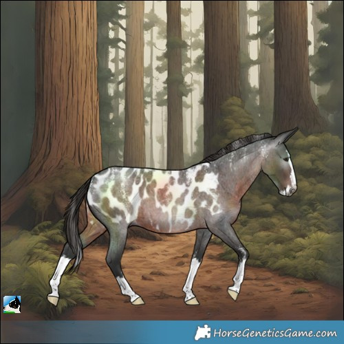 Horse Color:Powder White Gray Liver Red Roan Splash Near Leopard 