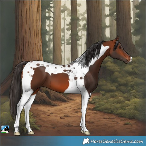 Horse Color:Bay Tobiano 