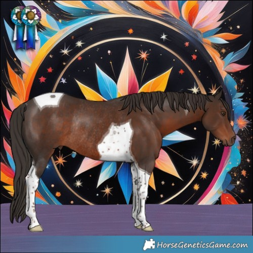 Horse Color:Liver Chestnut Tobiano Rabicano 