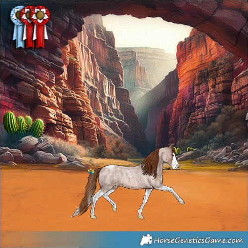 Horse Color:Red Roan Splash Varnish