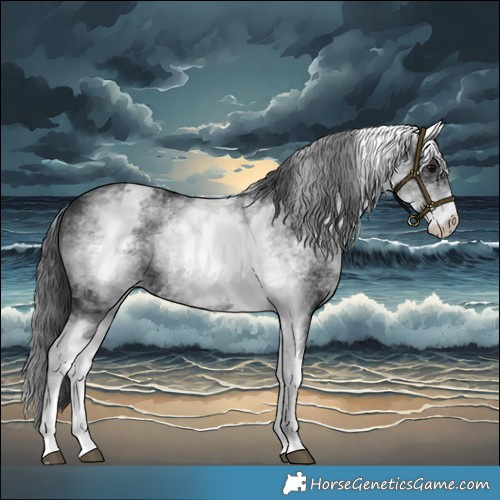 Horse Color:White Spotted Black 