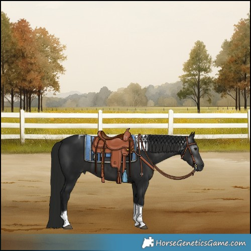 Horse Color:Gray Smoky Black Tobiano 