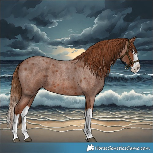 Horse Color:Red Roan Splash 